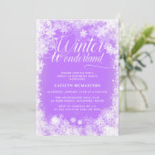 Sweet 16 Winter Wonderland Sneeuwvlok Kaart (Staand voorkant)