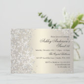 Sweet 16 Winter Wonderland Sparkle Snowflakes Kaart (Staand voorkant)