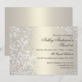 Sweet 16 Winter Wonderland Sparkle Snowflakes Kaart (Voorkant / Achterkant)