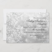 Sweet 16 Winter Wonderland Sparkle Snowflakes Kaart (Voorkant)