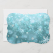 Sweet 16 Winter Wonderland Sparkle Snowflakes Kaart (Achterkant)