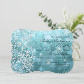 Sweet 16 Winter Wonderland Sparkle Snowflakes Kaart (Staand voorkant)