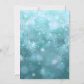 Sweet 16 Winter Wonderland Sparkle Snowflakes Kaart (Achterkant)