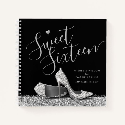 Sweet 16 Wis Wisdom Advice Party Guest Book Notitieboek (Voorkant)
