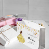 Sweet 16 wit gouden sterren jurk tiara groot cadeauzakje