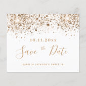 Sweet 16 witgouden budget save-the-datekaart flyer (Voorkant)