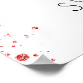 Sweet 16 witte rode glitter welkome ballonnen poster (Hoek)