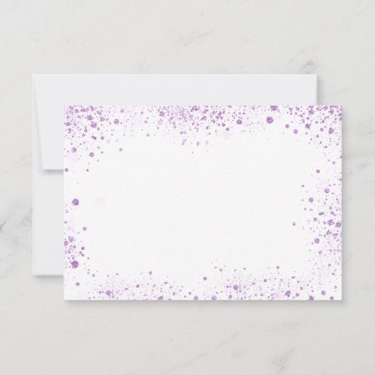 Sweet 16 witte violetjurken save the date (Achterkant)