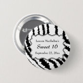 Sweet 16 Zebra Print Pattern Ronde Button 5,7 Cm (Voorkant /achterkant)