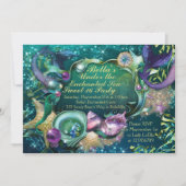 Sweet 16 Zeemeermin Onder het Zee Verjaardagsuitno Kaart (Voorkant)