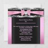 Sweet 16 Zestien Afbeelding van luipaard zwart-wit Kaart (Achterkant)