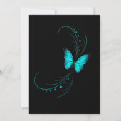 Sweet 16 Zestien Blauwe Vlinder Verjaardag Kaart (Achterkant)
