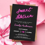 Sweet 16 Zestien Retro Neon Verjaardagsfeest Kaart<br><div class="desc">Maak je klaar om te feesten alsof het de jaren '80 is met onze Sweet 16 Retro Neon Verjaardagsfeestuitnodiging! Deze levendige en energieke uitnodiging brengt de neonlichten en funky vibes van het verleden in het cadeau voor een onvergetelijke viering. Met gedurfde retro neon kleuren en een leuk '80s-geïnspireerd ontwerp, deze...</div>