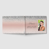 Sweet 16 Zestien Silver Roos Gold Blush Pink Guest Gastenboek (Volledig)