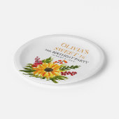 Sweet 16 Zestien Verjaardagsfeestje Zonnebloem Lan Papieren Bordje (Gekanteld)