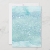Sweet 16 Zestien Waterverf Turquoise Invitation Kaart (Achterkant)