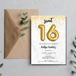 Sweet 16 Zestiende verjaardag ballonfeest Kaart