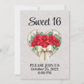 Sweet 16 - Zie Achterkant  Uitnodiging (Voorkant)