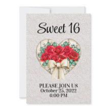 Sweet 16 - Zie Achterkant  Uitnodiging