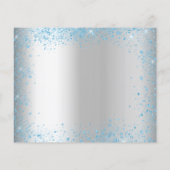 Sweet 16 zilverblauw save the date kaart (Achterkant)