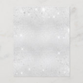 Sweet 16 zilveren glitter tiara uitnodiging (Achterkant)