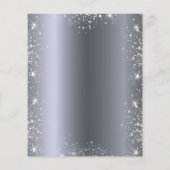 Sweet 16 zilveren glitter tiara uitnodiging (Achterkant)