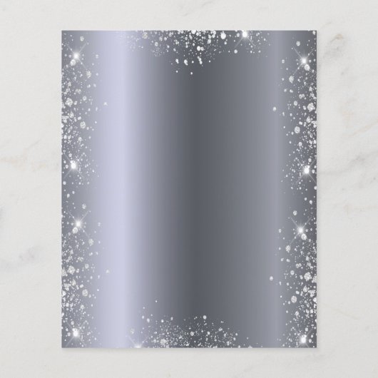 Sweet 16 zilveren glitter tiara uitnodiging (Achterkant)