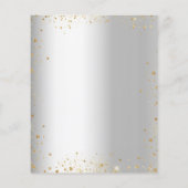 Sweet 16 zilveren gouden jurk uitnodiging (Achterkant)