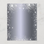 Sweet 16 zilveren jurk glitter uitnodiging (Achterkant)
