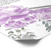 Sweet 16 Zitkaart Teken Lavendel Vlinders Poster (Hoek)