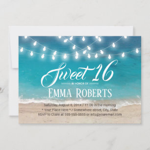 Sweet 16 zomerstrand & Koord lichten Kaart