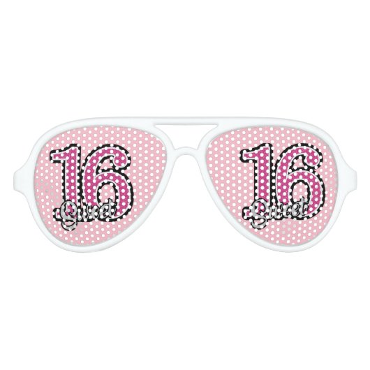 Sweet 16 Zonnebril Party Favor (Voorkant)