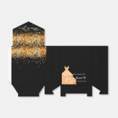 Sweet 16 zwart goud jurk dank u bedankdoosjes (Uitgevouwen)
