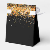 Sweet 16 zwart goud jurk dank u bedankdoosjes (Achterkant)