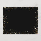 Sweet 16 zwart goud jurk save the date kaart (Achterkant)