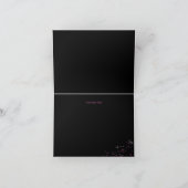 Sweet 16 Zwart Roze Sparkle Glitter Dank je Kaart (Binnen)