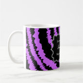 Sweet 16 Zwarte en Paarse Zebra Pattern Koffiemok (Links)
