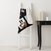 Sweet 16 zwarte foto collage, meisje sherpa deken (In situ)