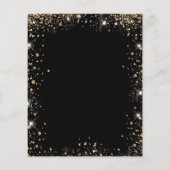 Sweet 16 zwarte goudjurk, uitnodiging voor het ind flyer (Achterkant)