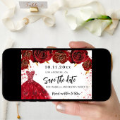 Sweet 16 zwarte goudjurken, glamoureus save the date