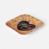 Sweet 16 zwarte hart tiener meisje papieren bordje (Gebogen)