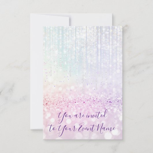 Sweet 16e 15e Quinceanera Bridal Pastel Strings Kaart (Voorkant)