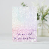 Sweet 16e 15e Quinceanera Bridal Pastel Strings Kaart (Staand voorkant)