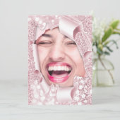 Sweet 16e 15e Vrijgezellenfeest 3D Roos Afstuderen Kaart (Staand voorkant)