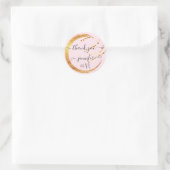 Sweet 16e Bedankt Bewaar De Datum Roze Pastel Ronde Sticker (Tas)