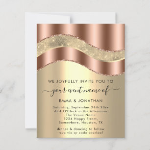 Sweet 16t Vrijgezellenfeest QR Code Roos Kopergoud