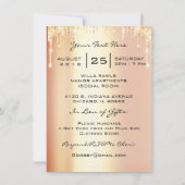 Sweet 16th 15th Gold Quinceanera Royal Princess Kaart (Achterkant)