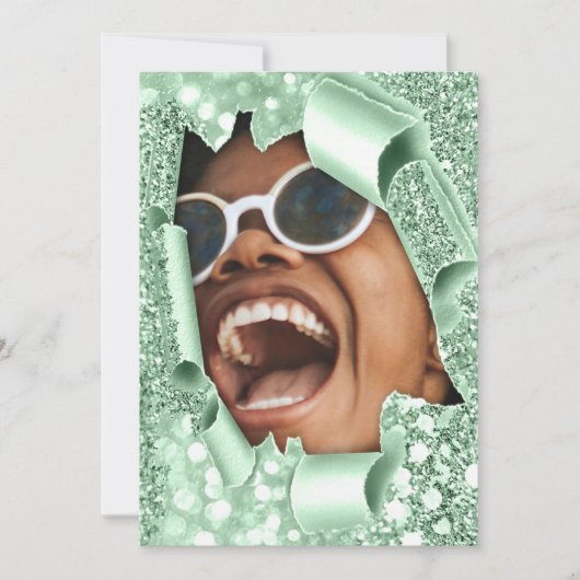 Sweet 16th Afstuderen Vrijgezellenfeest 3D Mint Gl Kaart (Voorkant)