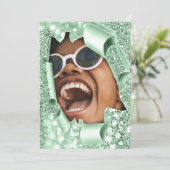 Sweet 16th Afstuderen Vrijgezellenfeest 3D Mint Gl Kaart (Staand voorkant)