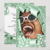 Sweet 16th Afstuderen Vrijgezellenfeest 3D Mint Gl Kaart (Voorkant / Achterkant)